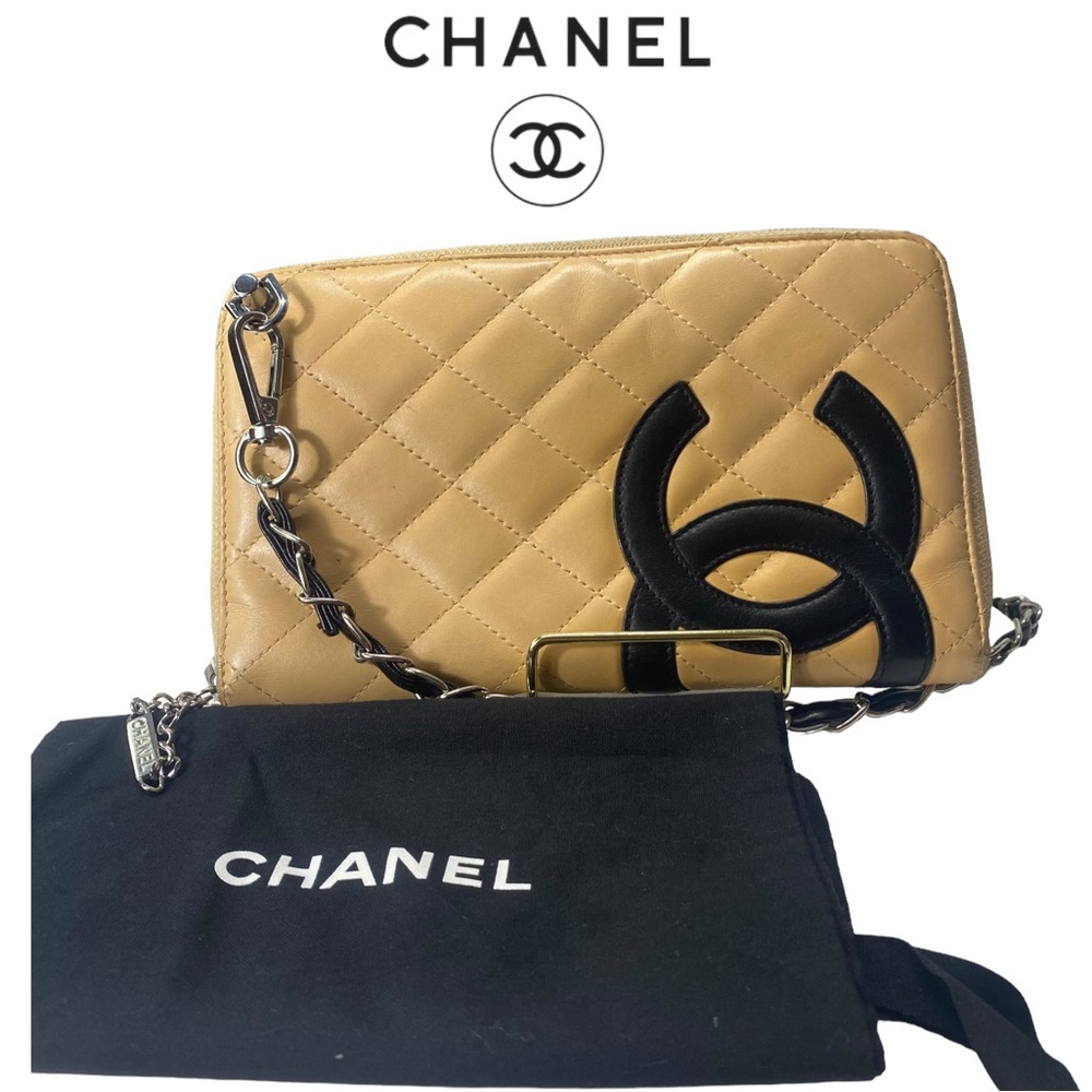 🦄STUNNING CLUTCH/CROSSBODY ORGANIZER ZIPPY CHANEL CAMBON🦄💛
